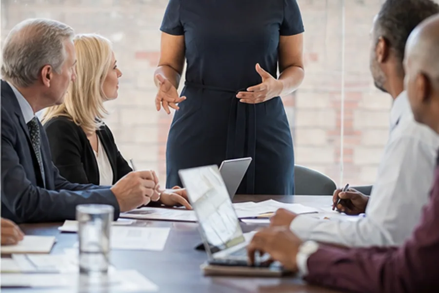 A controller in an audit meeting