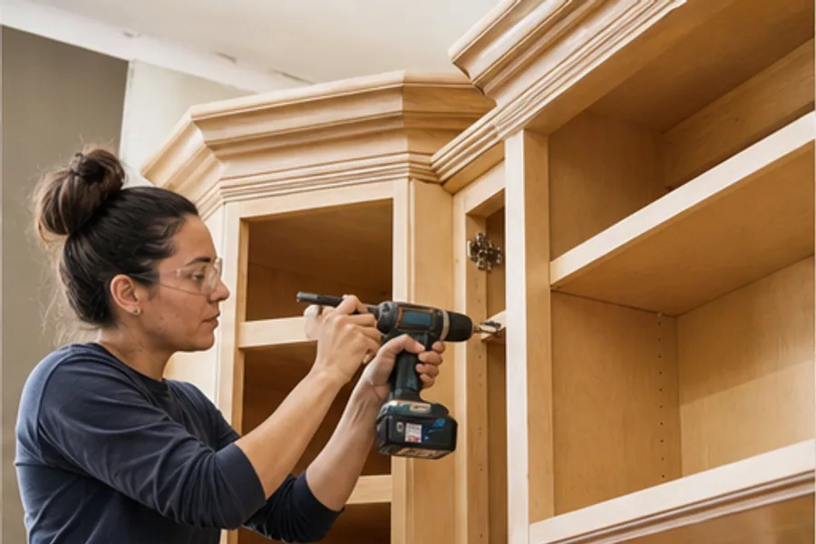 Finish trim in a sunlit room