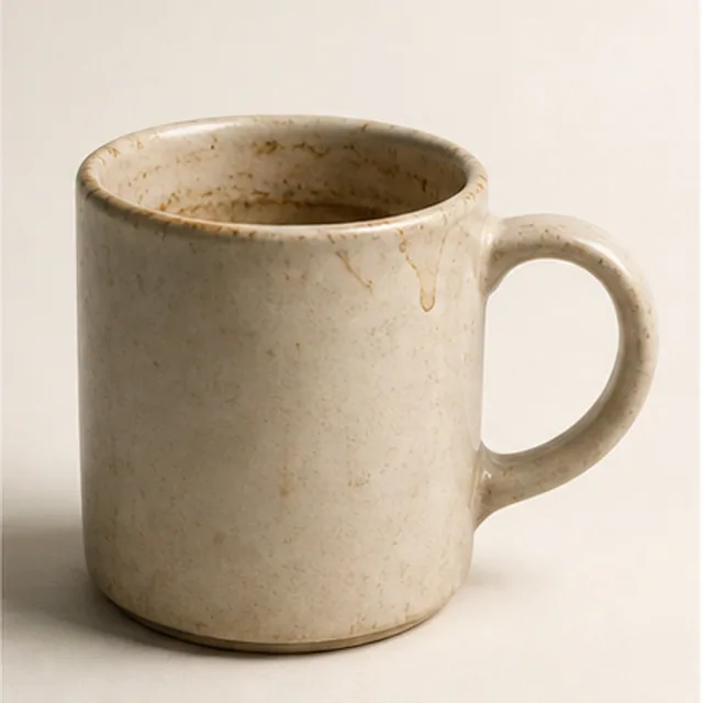 A well-worn coffee mug