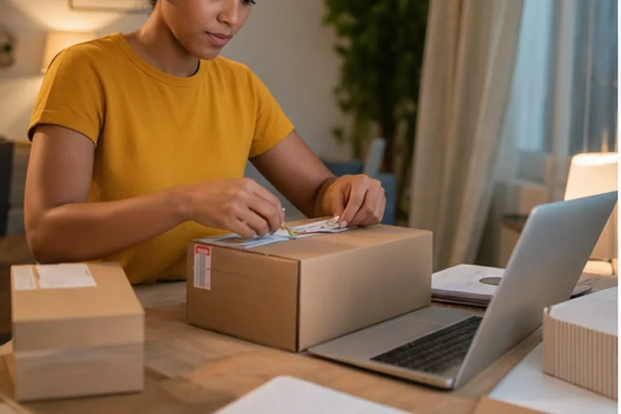A starter packing evening orders