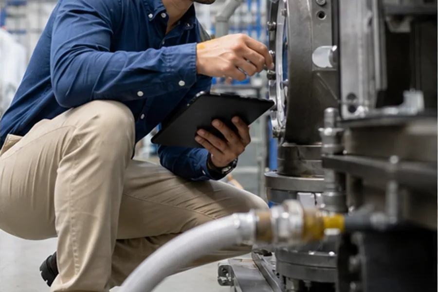 A project engineer on the floor