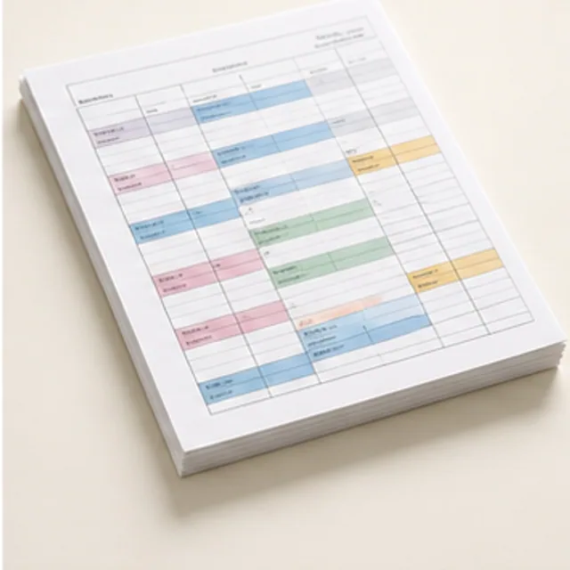 A day's appointment schedule