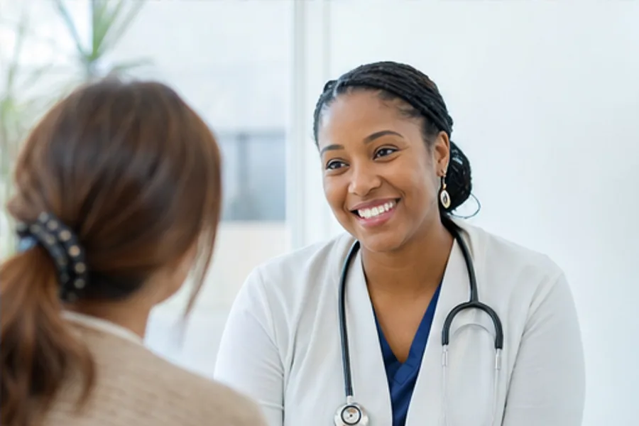 A nurse practitioner in a clinic