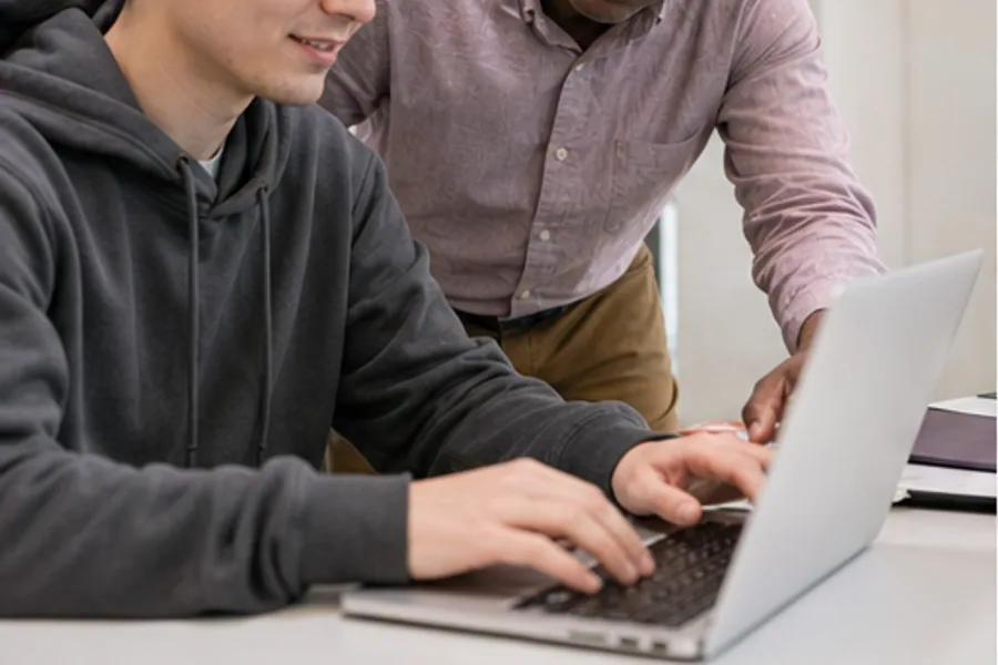 An apprentice dev pairing with a mentor